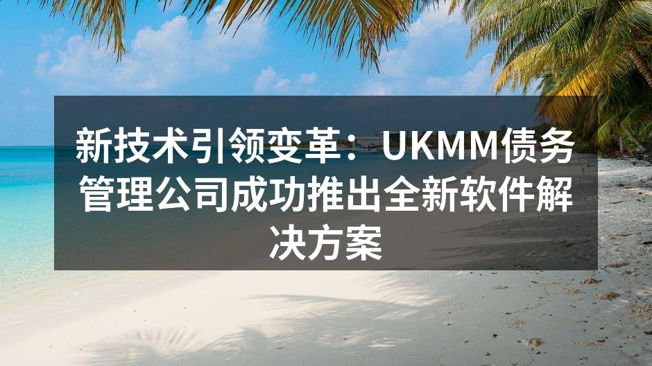 UKMM新软件界面展示