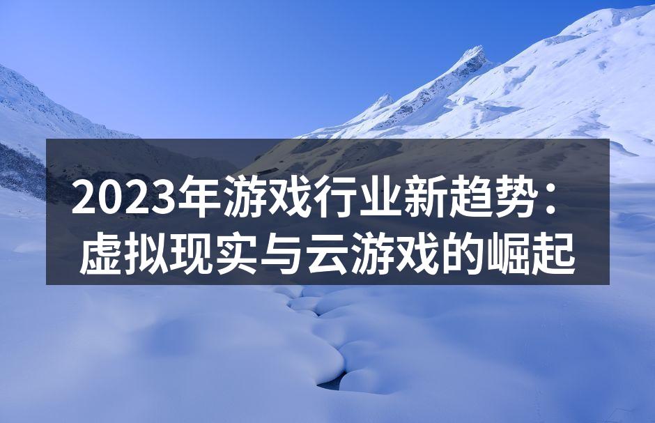 虚拟现实游戏设备示意图